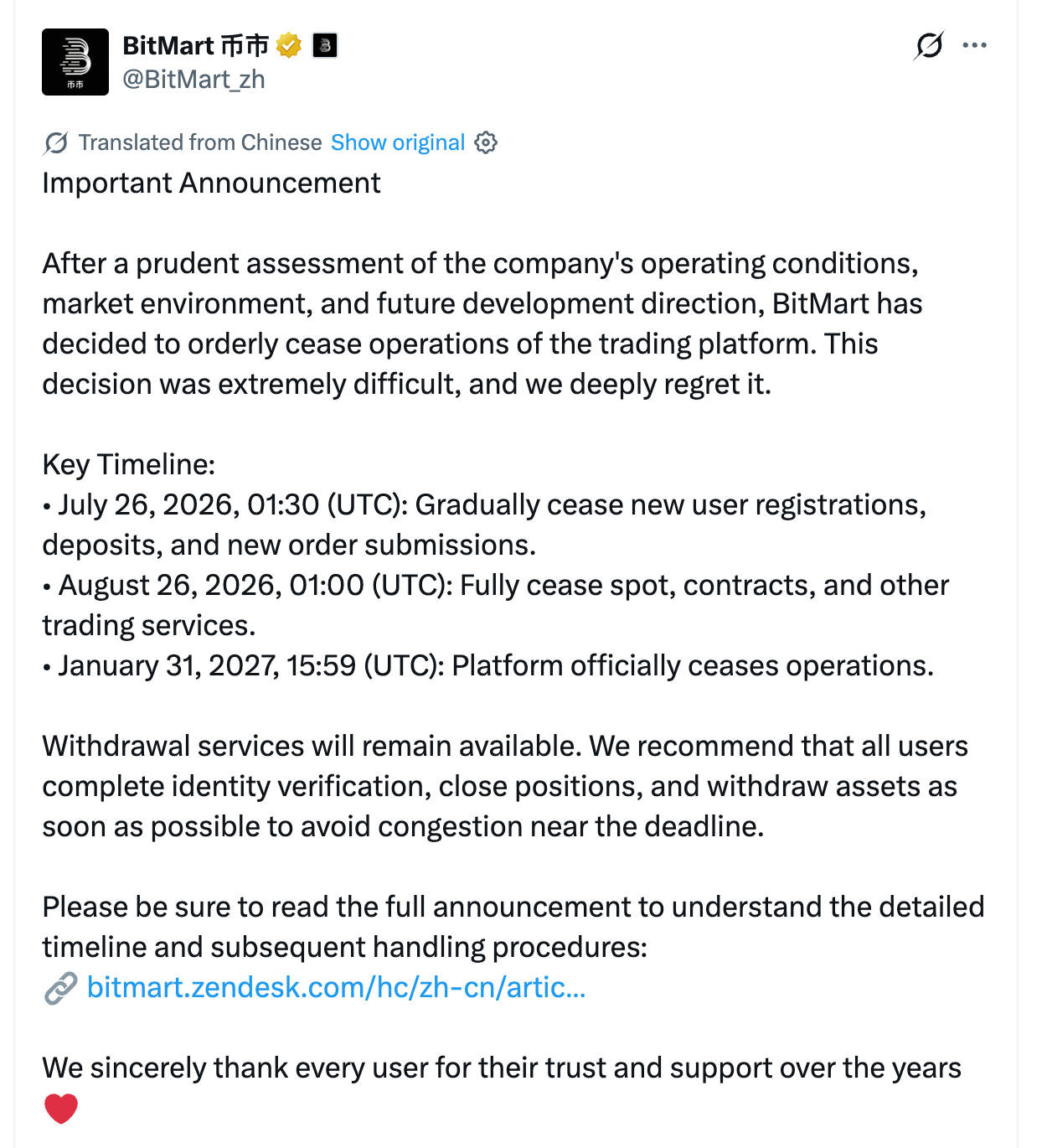 BitMart Is Shutting Down: What Happened?
