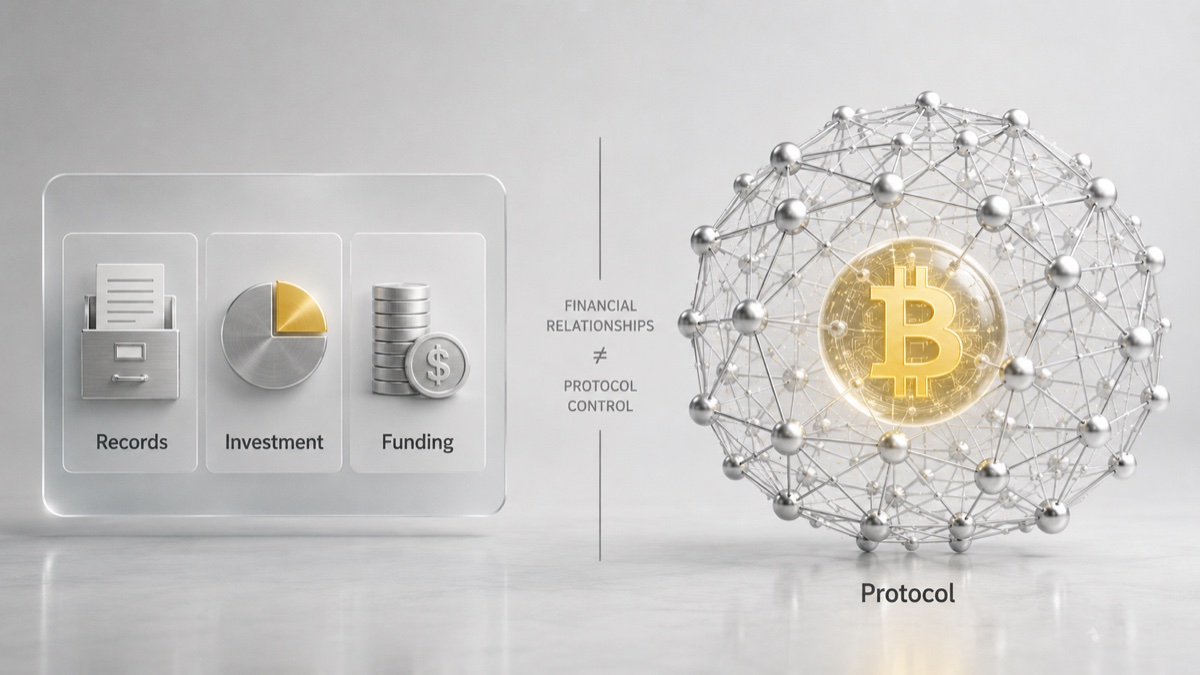 Registros financieros y relaciones de inversión comparados con el control del protocolo Bitcoin