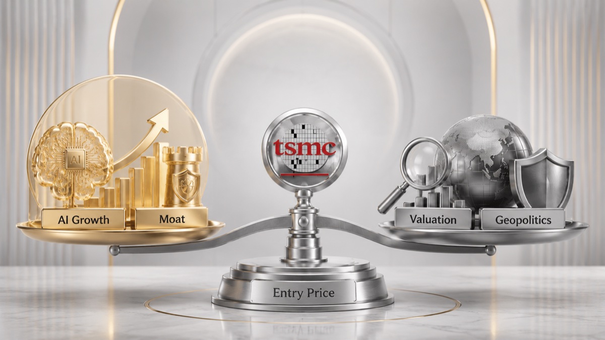 Equilíbrio de investimento TSM entre crescimento de IA, fosso competitivo, avaliação e risco geopolítico